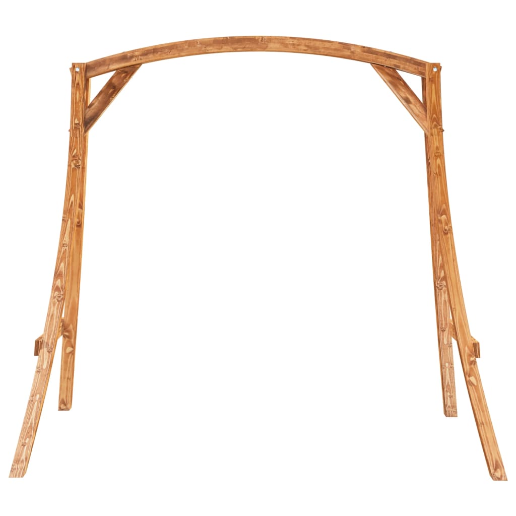 Schommelframe massief gebogen hout met teakafwerking