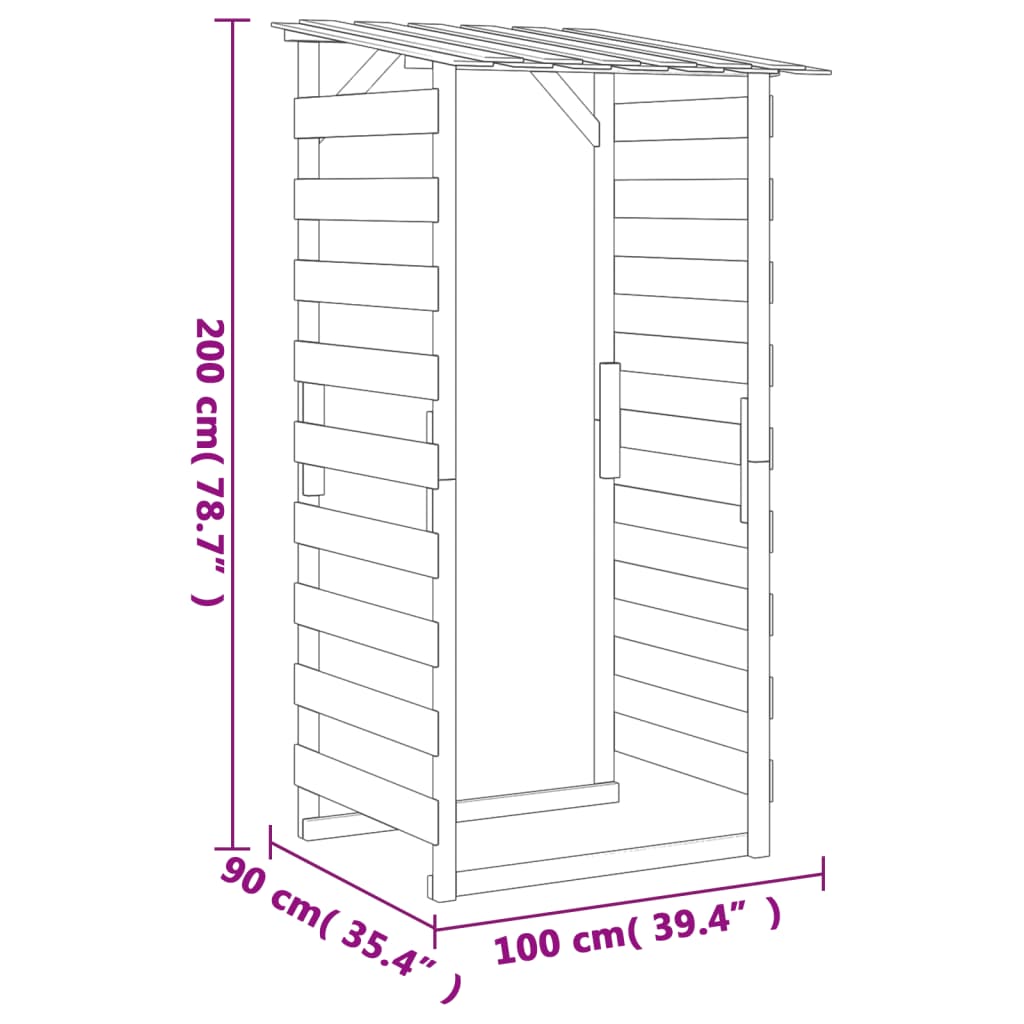 Pergola's met dak 6 st 100x90x200 cm geïmpregneerd grenenhout