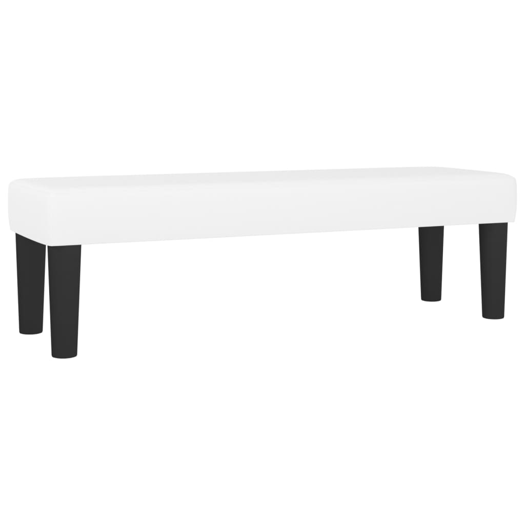 Bankje 100x30x30 cm kunstleer wit