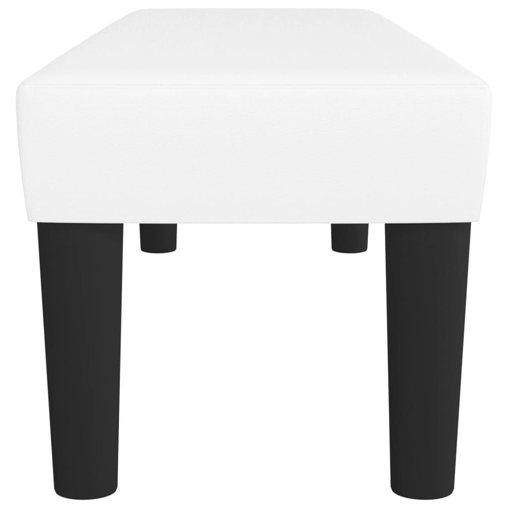 Bankje 100x30x30 cm kunstleer wit
