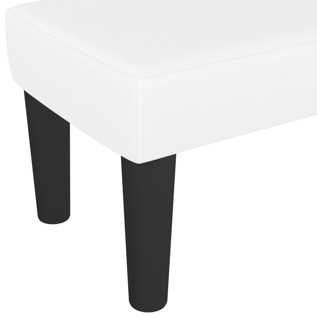 Bankje 100x30x30 cm kunstleer wit