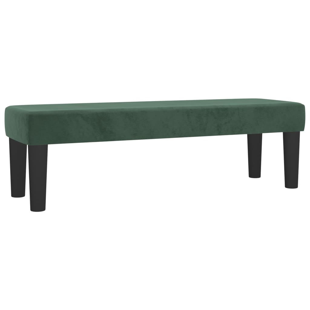 Bankje 100x30x30 cm fluweel donkergroen