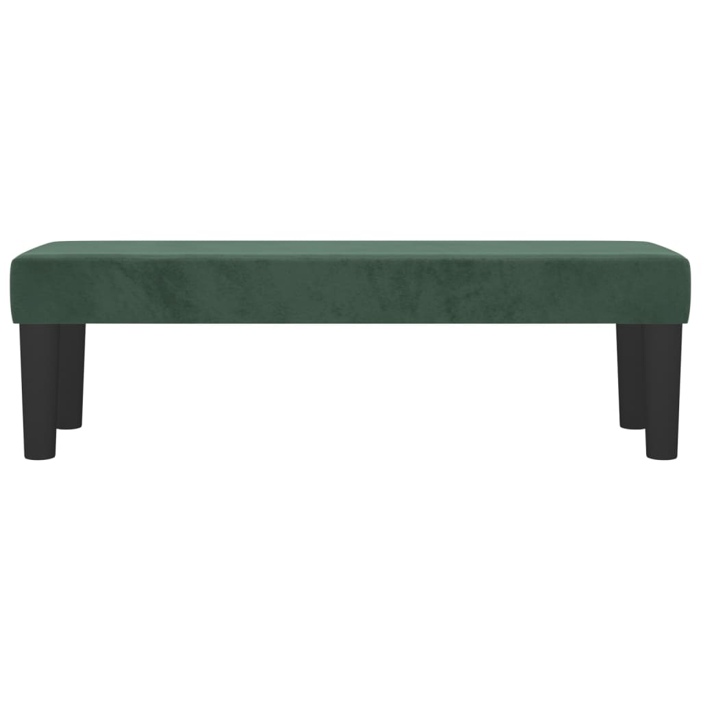 Bankje 100x30x30 cm fluweel donkergroen