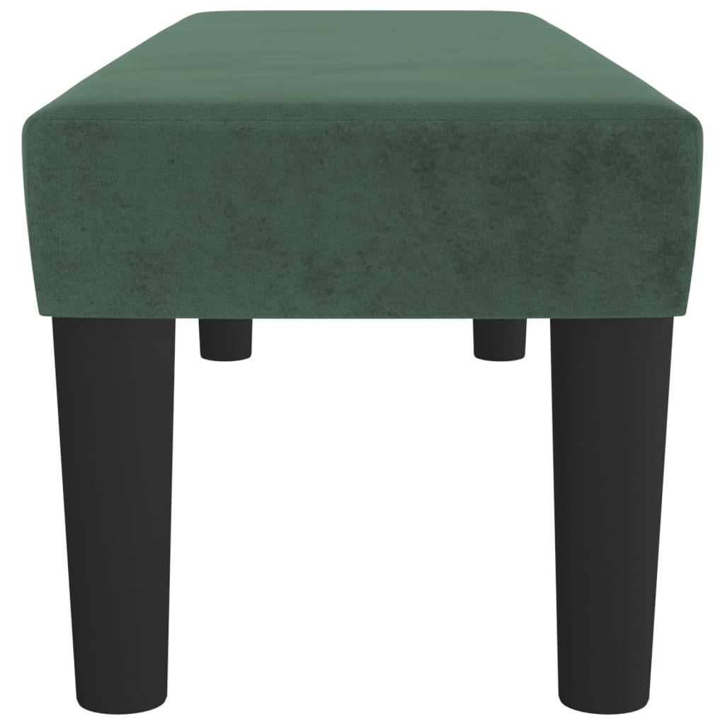 Bankje 100x30x30 cm fluweel donkergroen