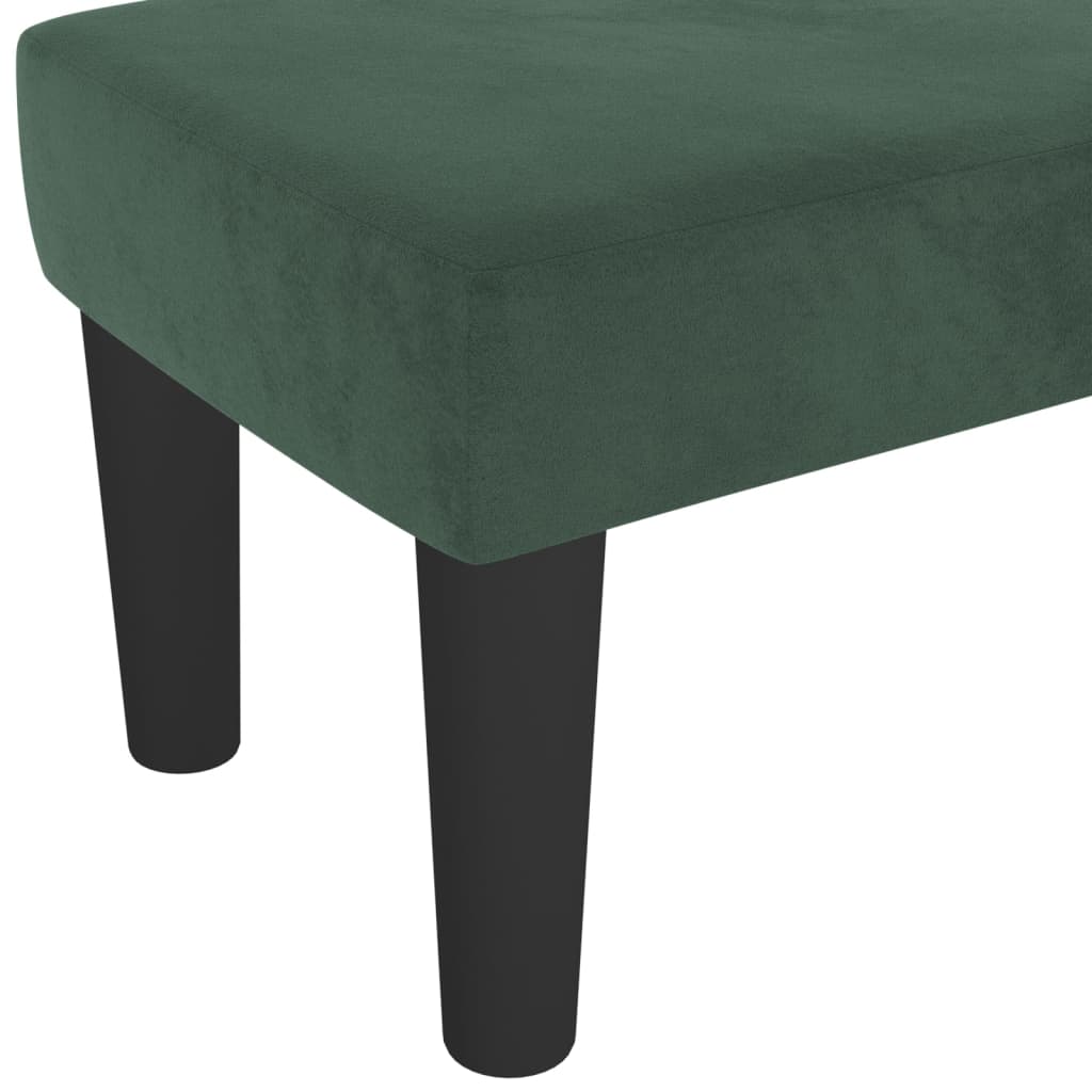 Bankje 100x30x30 cm fluweel donkergroen