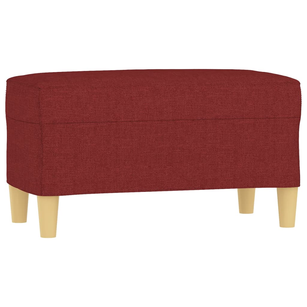 Bankje 70x35x41 cm stof wijnrood