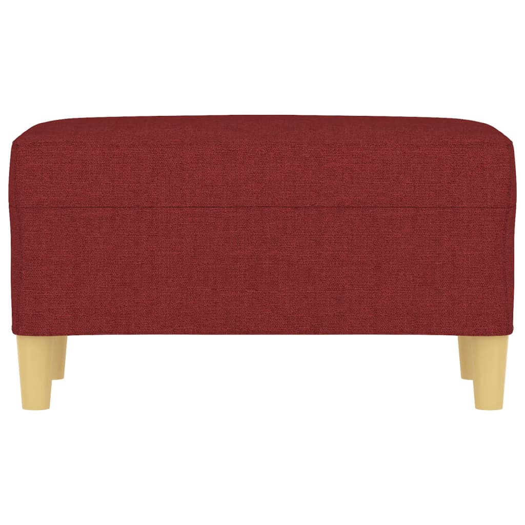 Bankje 70x35x41 cm stof wijnrood
