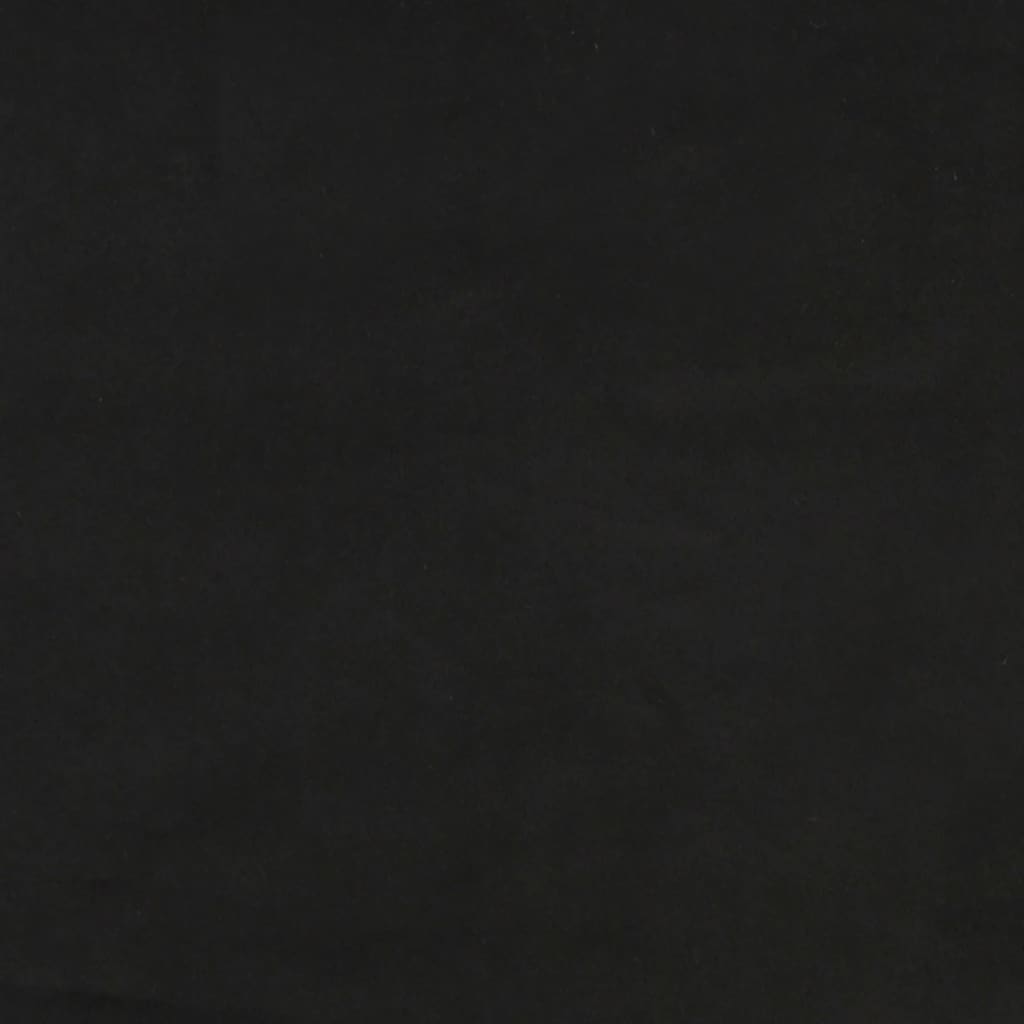 Bankje 70x35x41 cm fluweel zwart