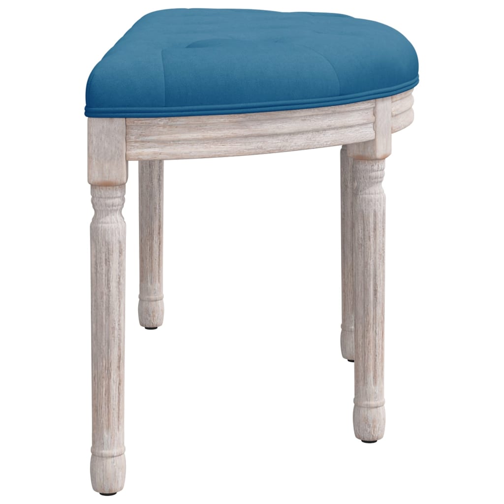 Bankje 81,5x41x49 cm fluweel blauw