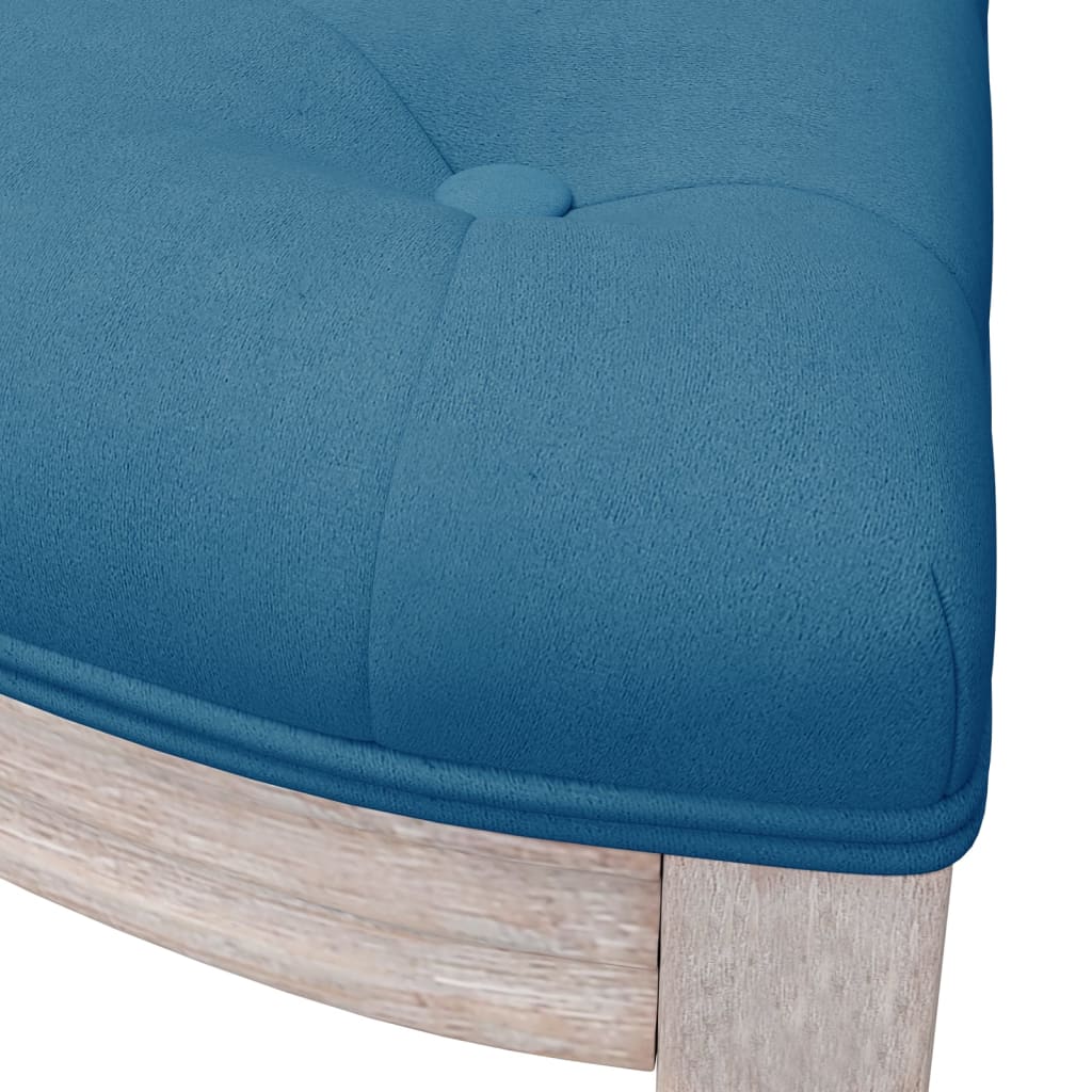 Bankje 81,5x41x49 cm fluweel blauw