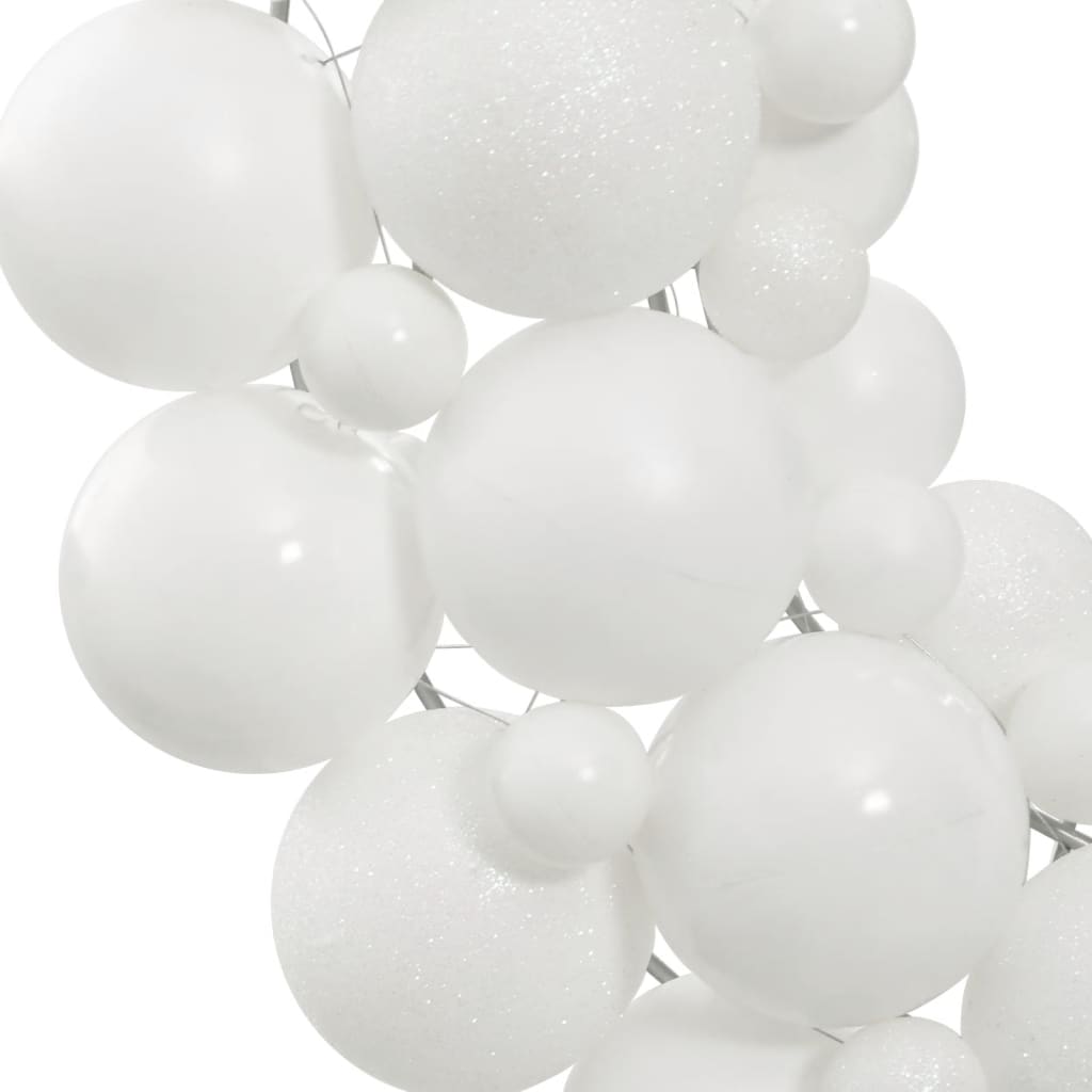 Kerstkrans 45 cm polystyreen wit