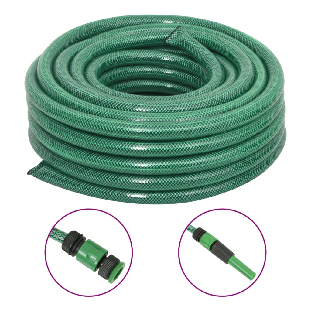 Tuinslang met koppelingsset 0,75'' 20 m PVC groen