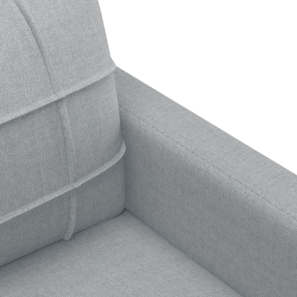 4-delige Loungeset met kussens stof lichtgrijs
