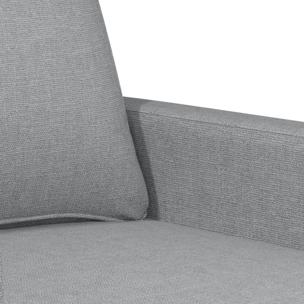 4-delige Loungeset met kussens stof lichtgrijs