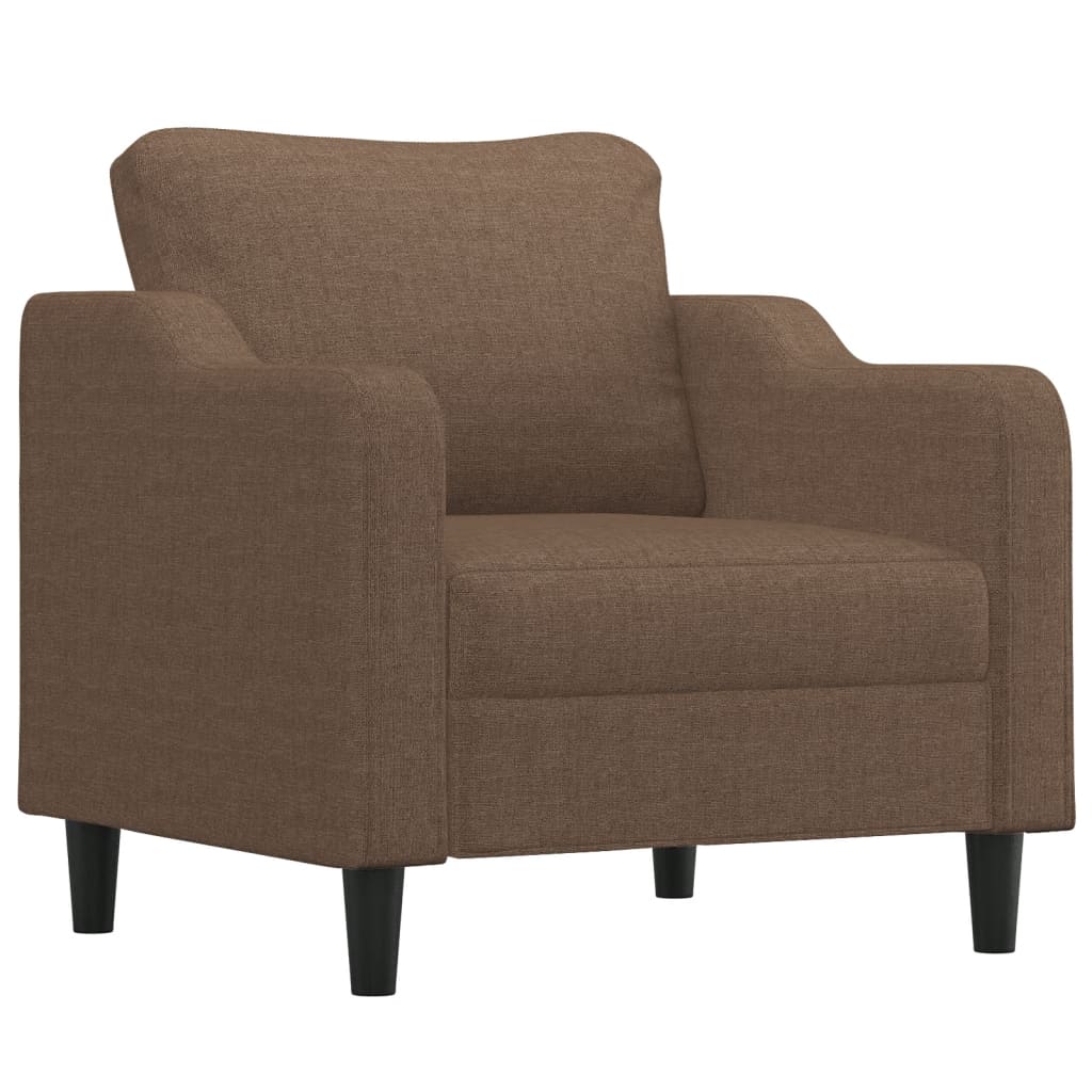 4-delige Loungeset met kussens stof bruin