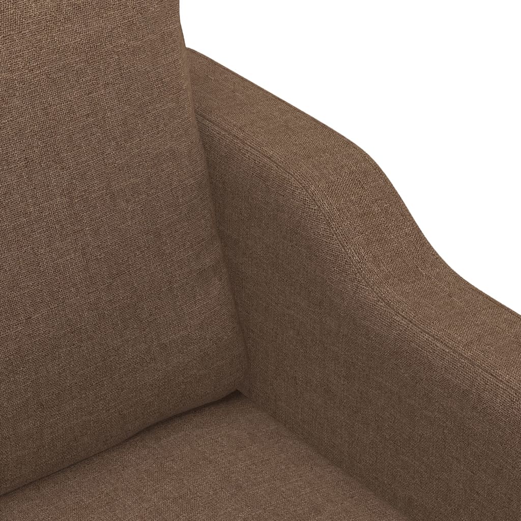 4-delige Loungeset met kussens stof bruin