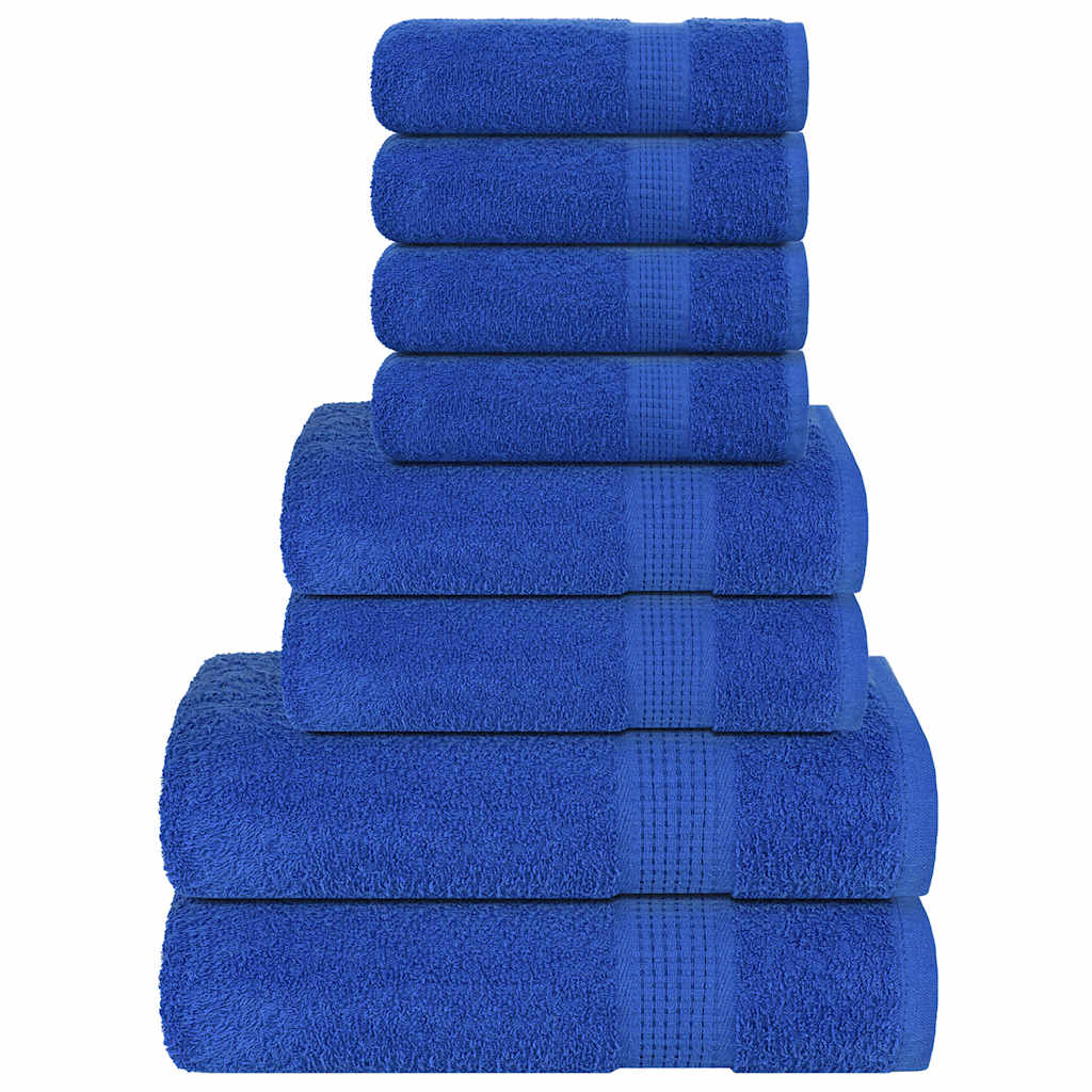 8-delige Handdoekenset 360 g/m² 100% katoen blauw