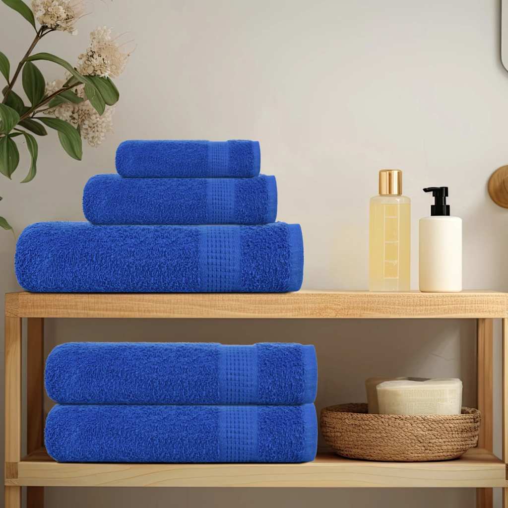 8-delige Handdoekenset 360 g/m² 100% katoen blauw