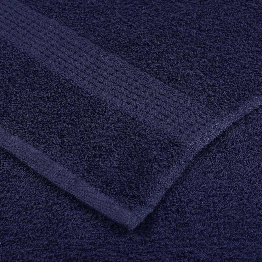 6-delige Handdoekenset 360 g/m² 100% katoen marineblauw