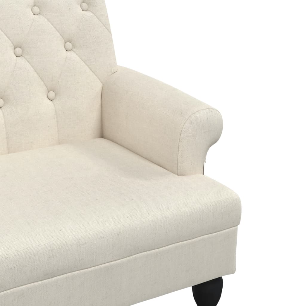 Bankje met rugleuning 120x62x75,5 cm linnen