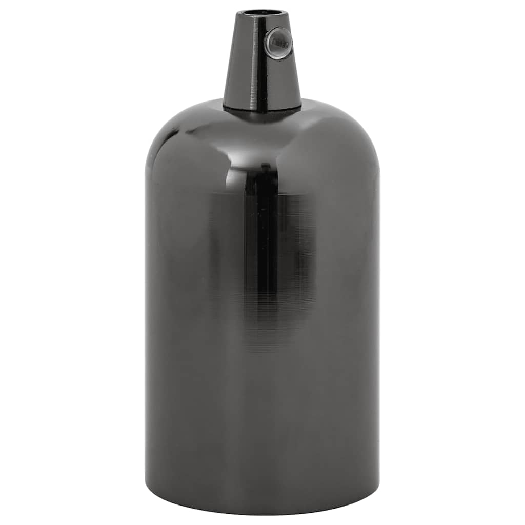 Lamphouders 2 st glanzend zwart E27
