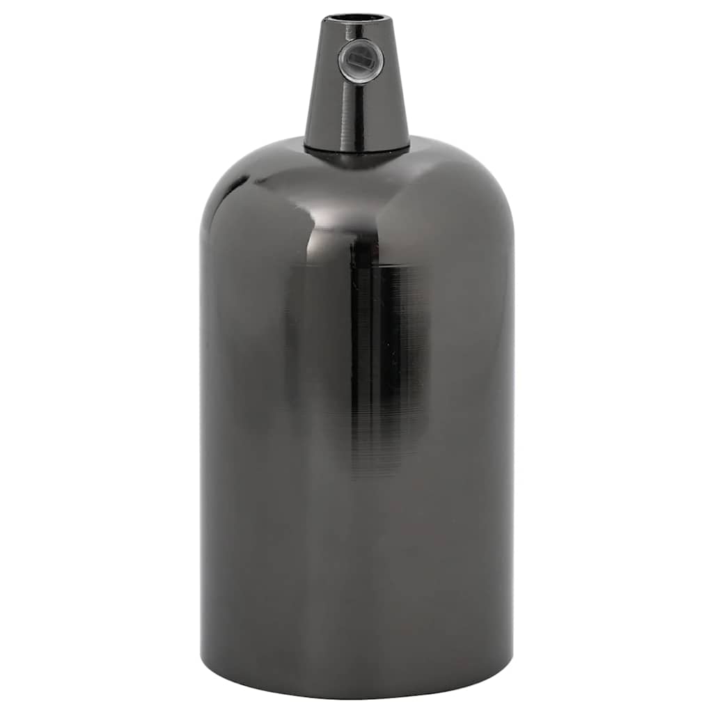 Lamphouders 2 st glanzend zwart E27