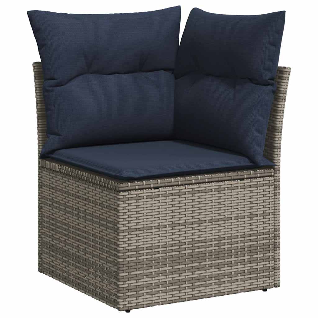 8-delige Loungeset met kussens poly rattan acacia bruin