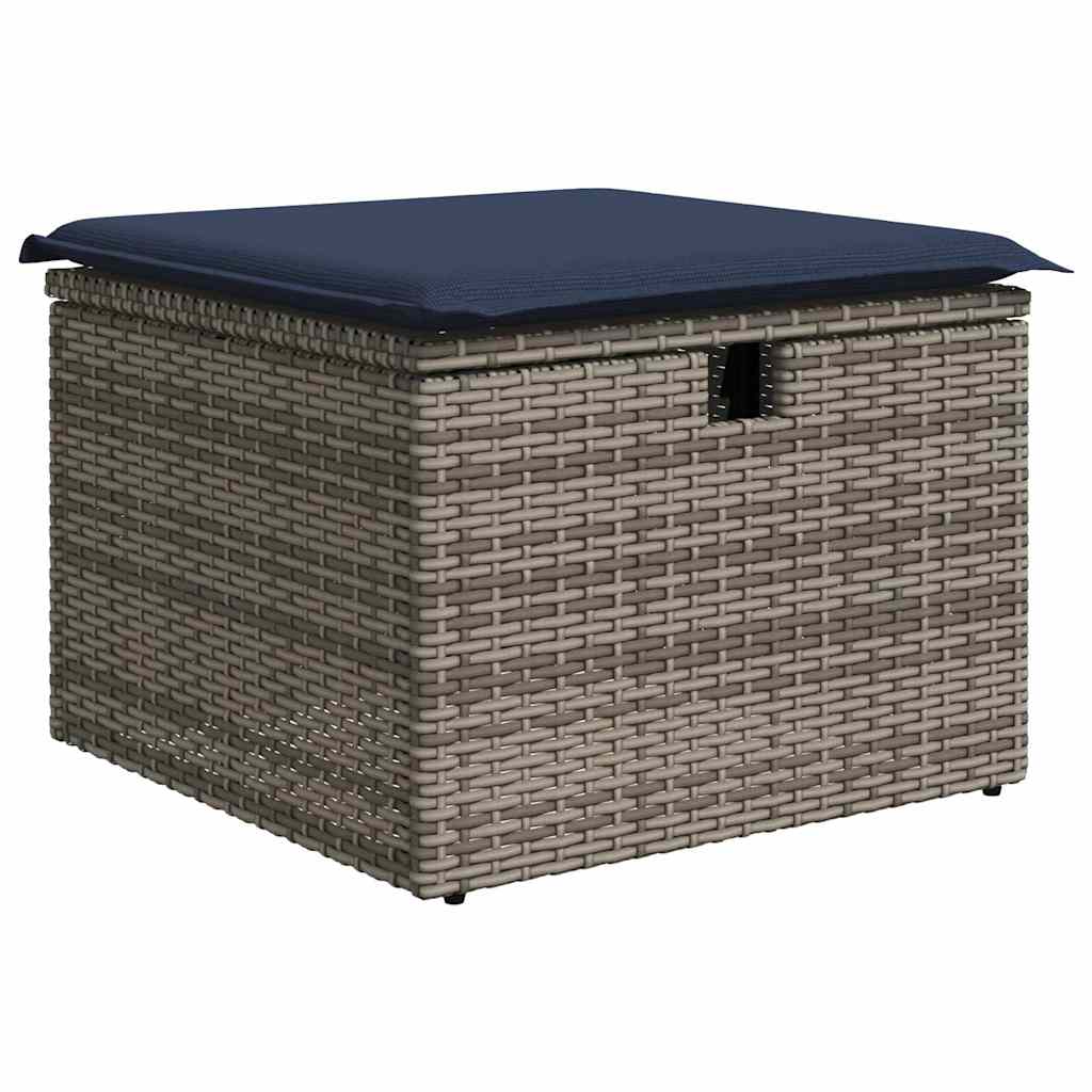 8-delige Loungeset met kussens poly rattan acacia bruin