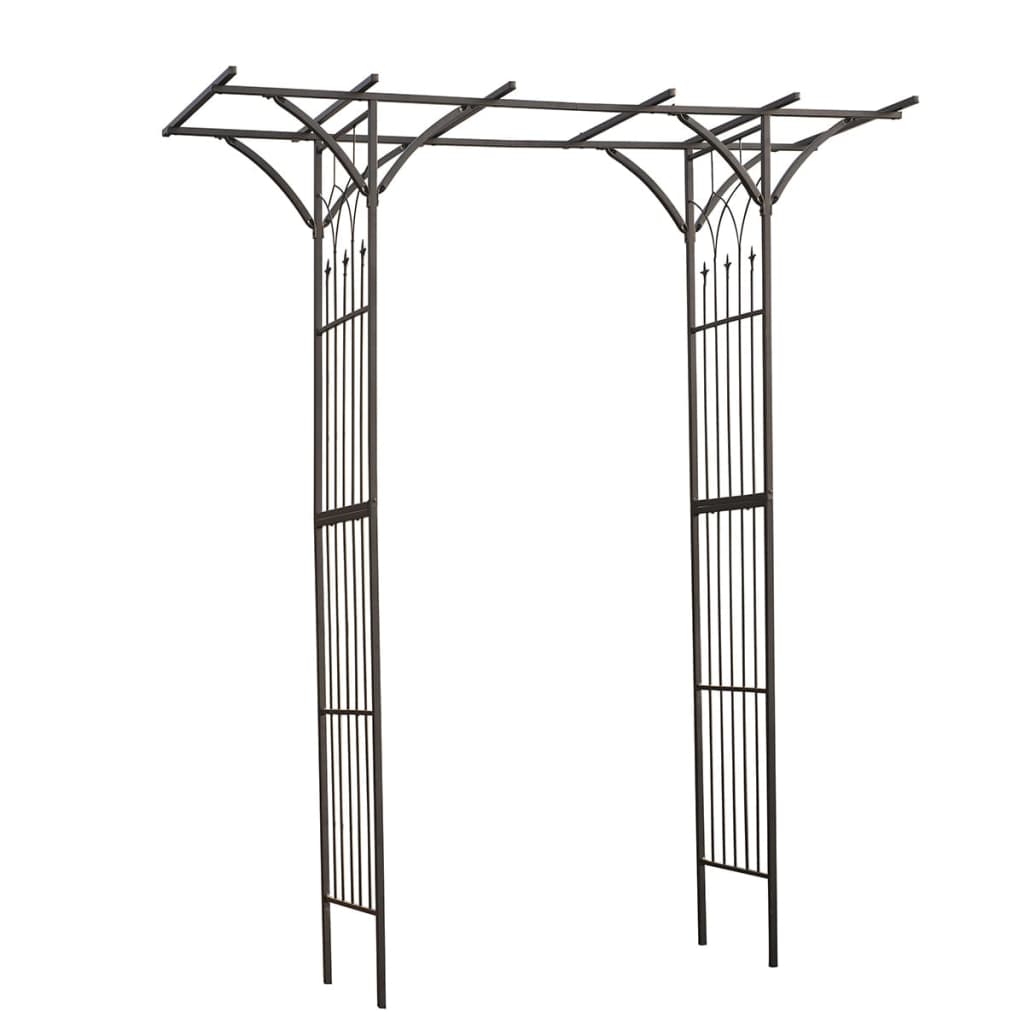 Tuinboog 114x66x232 cm metaal zwart