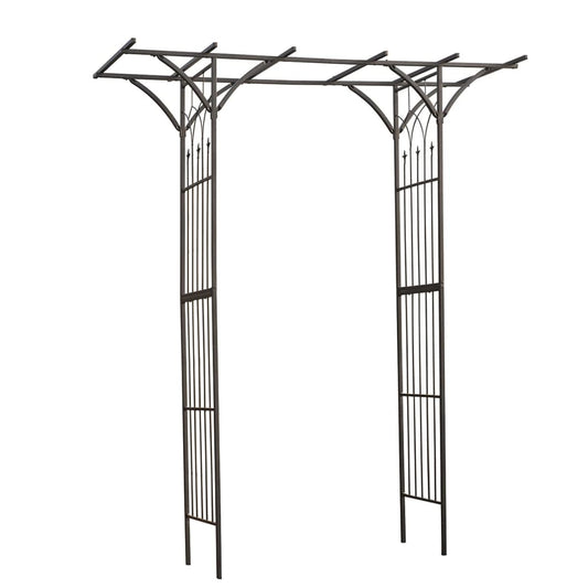 Tuinboog 114x66x232 cm metaal zwart
