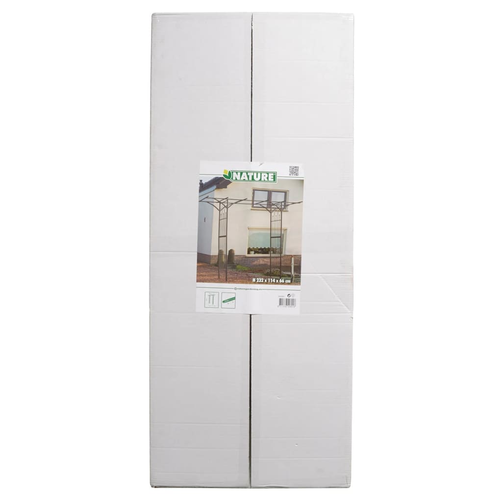 Tuinboog 114x66x232 cm metaal zwart