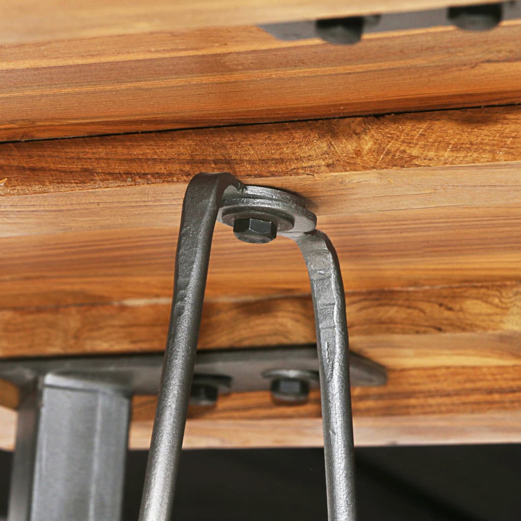 Barset massief gerecycled teakhout 3-delig
