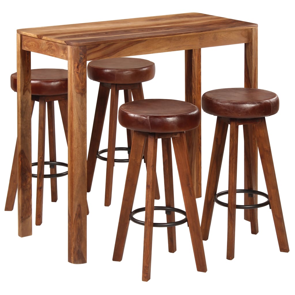 5-delige Barset 115x56x107 cm massief hout