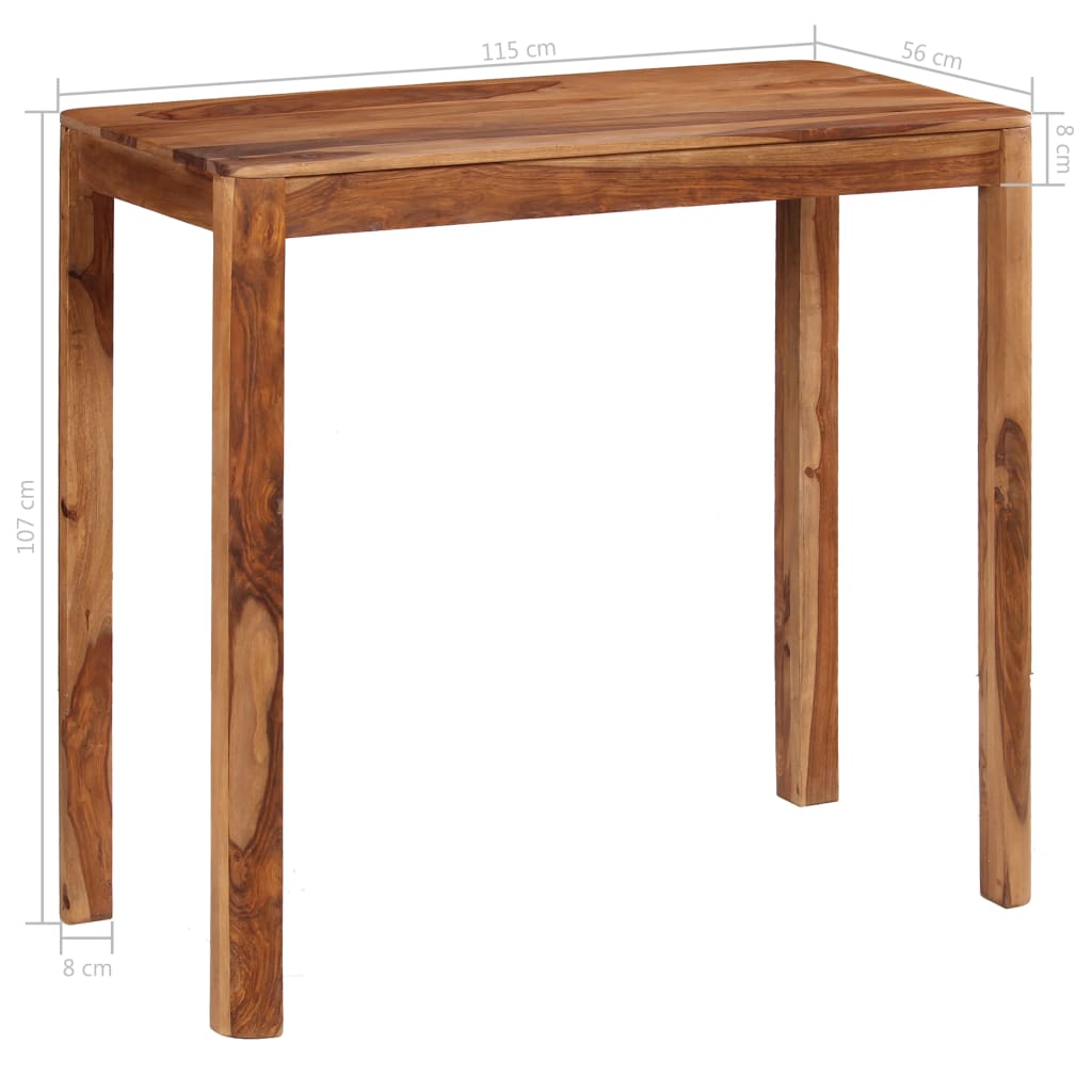 5-delige Barset 115x56x107 cm massief hout