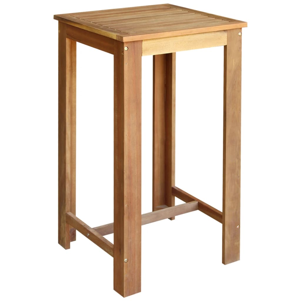 3-delige Bartafel en -stoelenset massief acaciahout