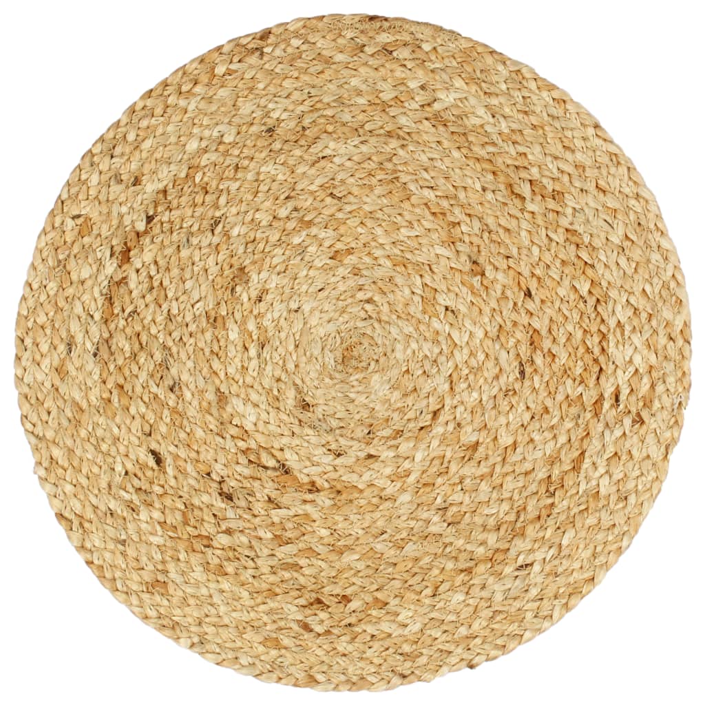 Placemats 4 st rond 38 cm jute natuurlijk