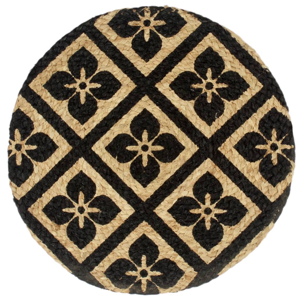 Placemats 6 st rond 38 cm jute zwart