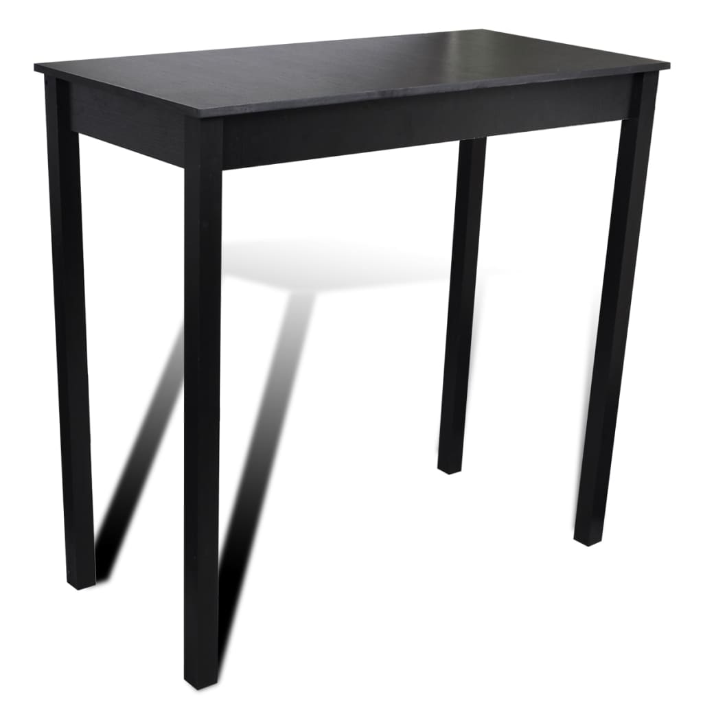 Bartafel met 2 barkrukken zwart