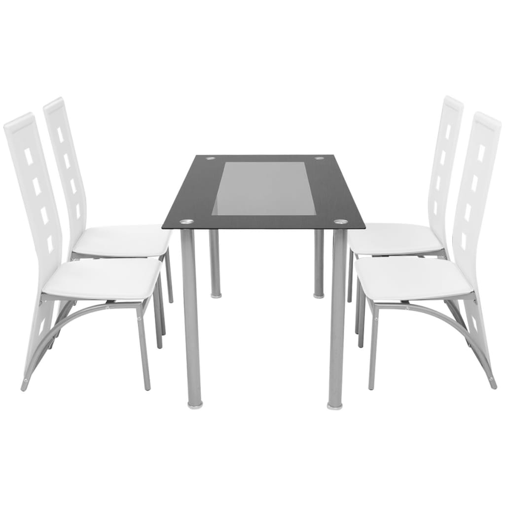 Eetkamerset wit 5-delig