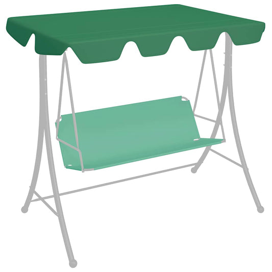 Vervangingsluifel voor schommelbank 188/168x145/110 cm groen