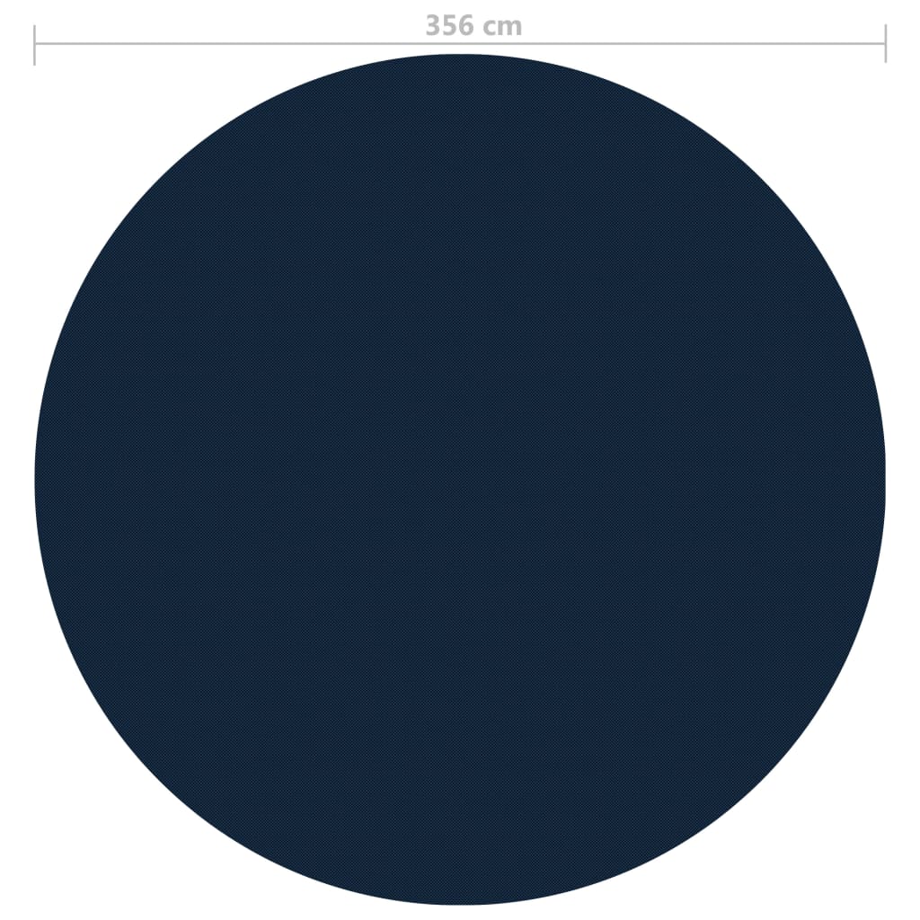 Zwembadfolie solar drijvend 356 cm PE zwart en blauw