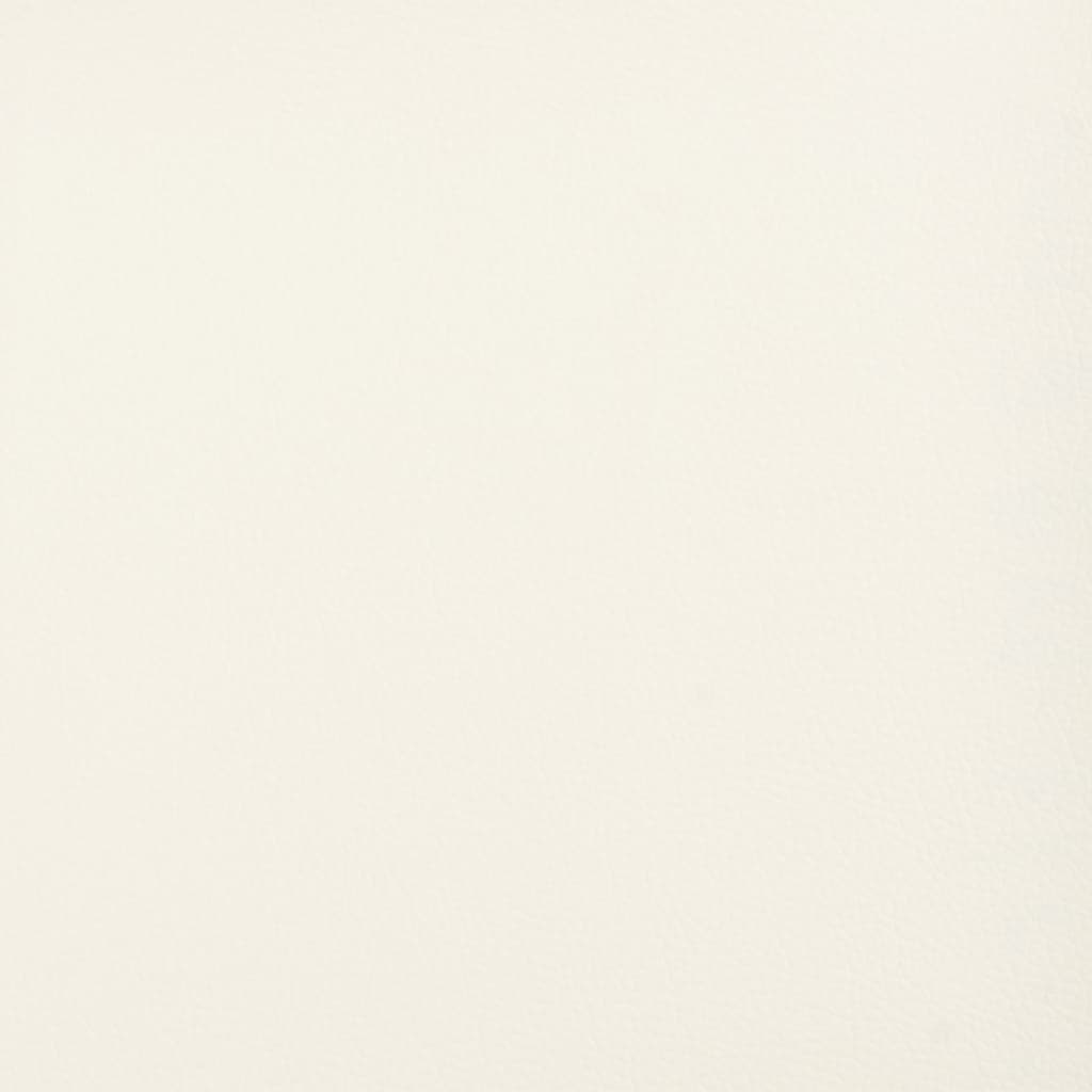 Bankje 70x35x41 cm kunstleer crèmekleurig