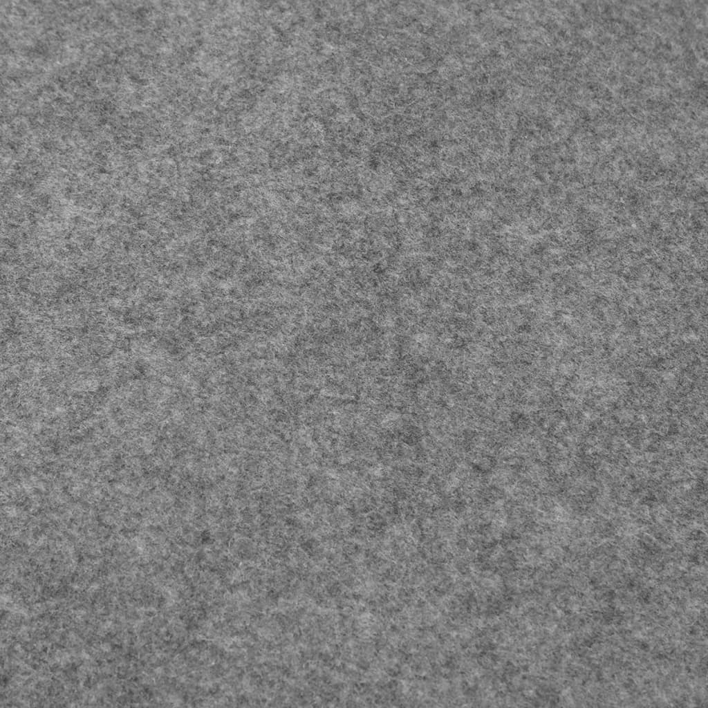 Zwembadgrondzeil Ø500 cm polyester geotextiel lichtgrijs