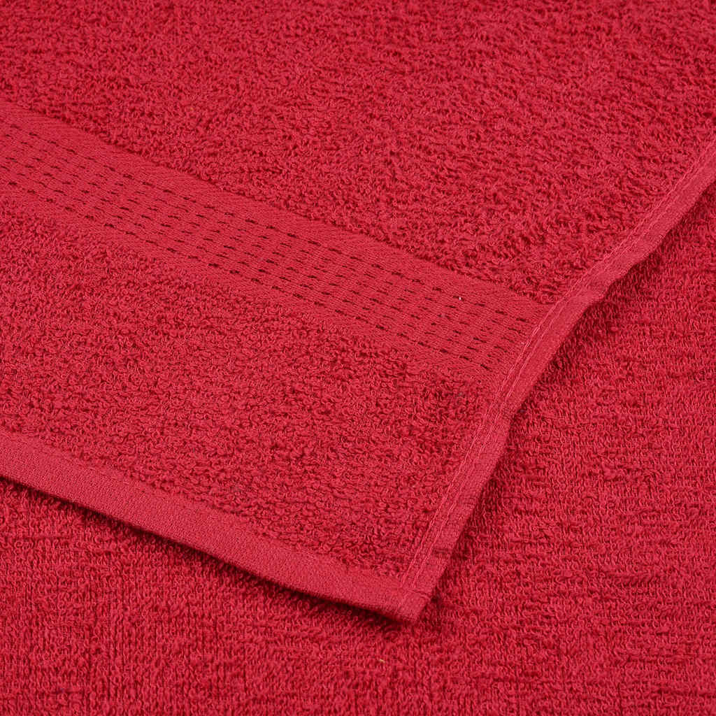 6-delige Handdoekenset 360 g/m² 100% katoen rood