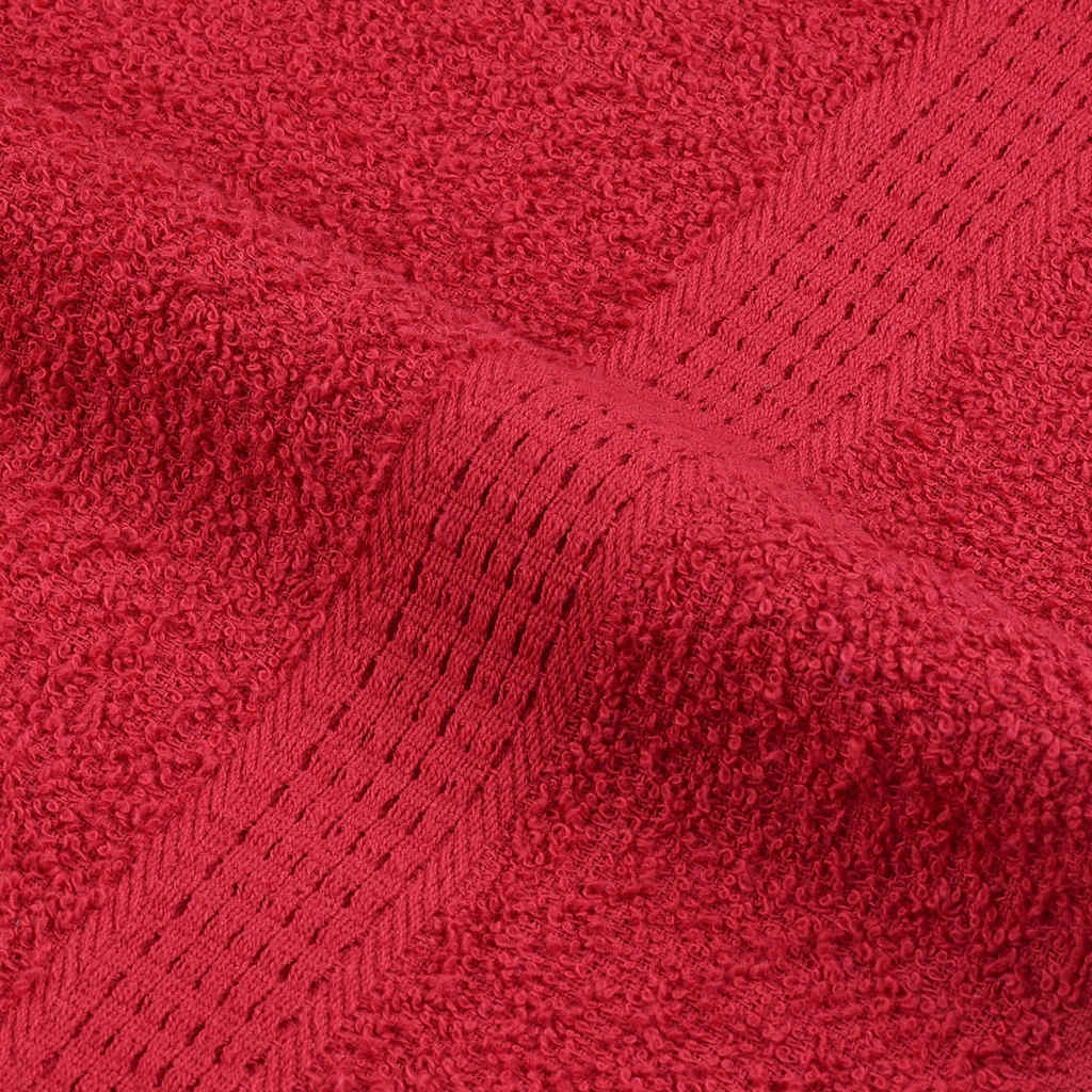 6-delige Handdoekenset 360 g/m² 100% katoen rood