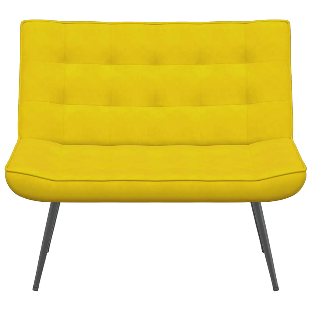 Bankje 110x74x84 cm fluweel geel