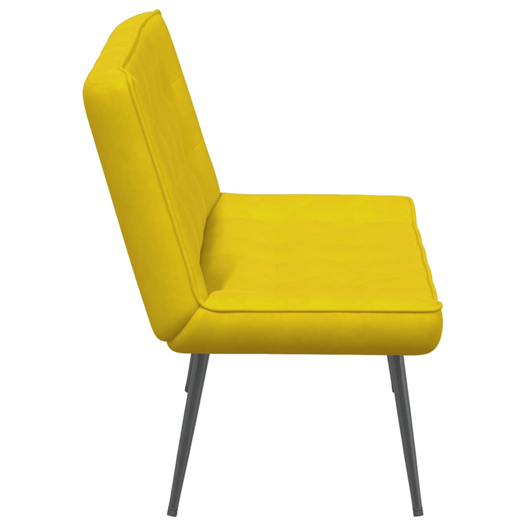 Bankje 110x74x84 cm fluweel geel
