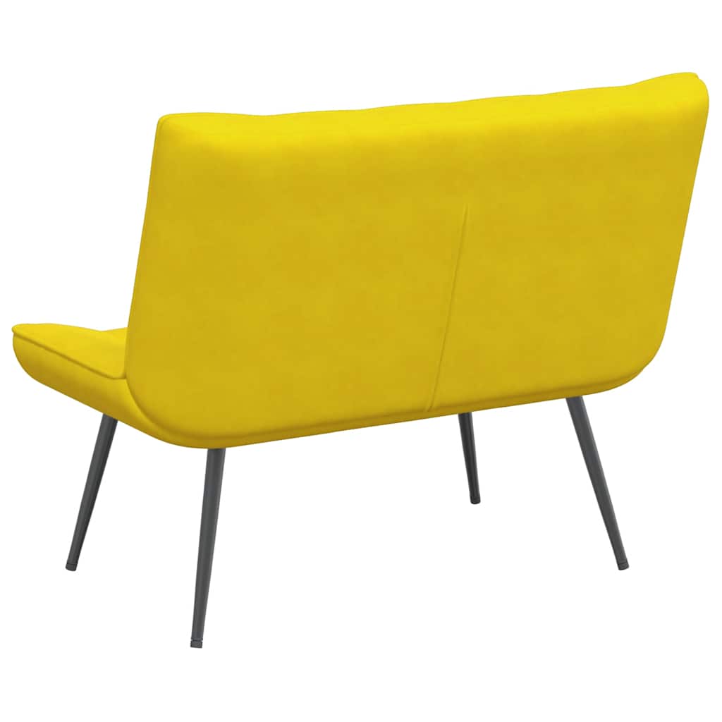 Bankje 110x74x84 cm fluweel geel