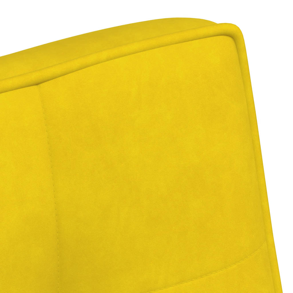 Bankje 110x74x84 cm fluweel geel