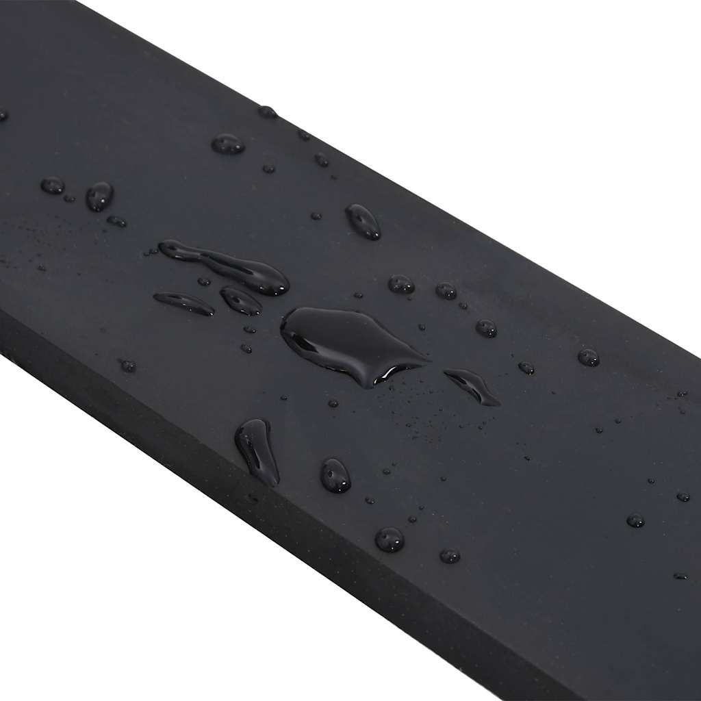 Rubberen rand voor sneeuwploeg 180x10x1 cm zwart